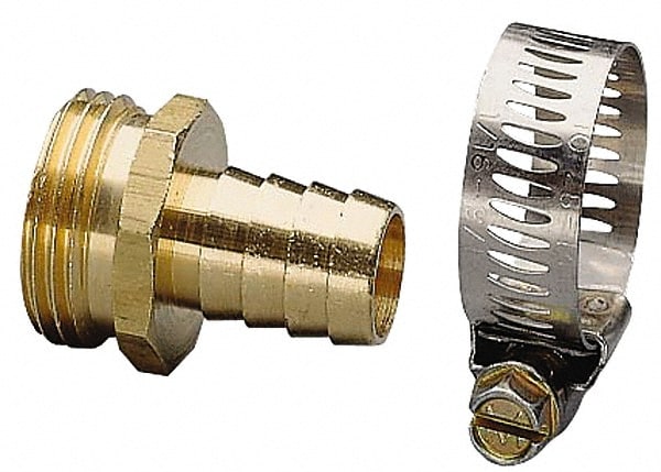 Value Collection - Garden Hose Adapter: Male Hose to Barb, 3/4 x 3/4″,  Brass - 53578399 - MSC Industrial Supply