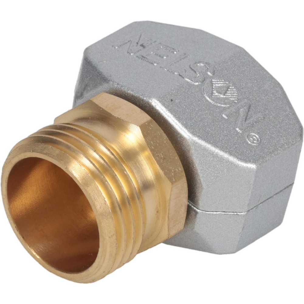 Garden Hose Fitting: Male, 5/8", Brass & Metal