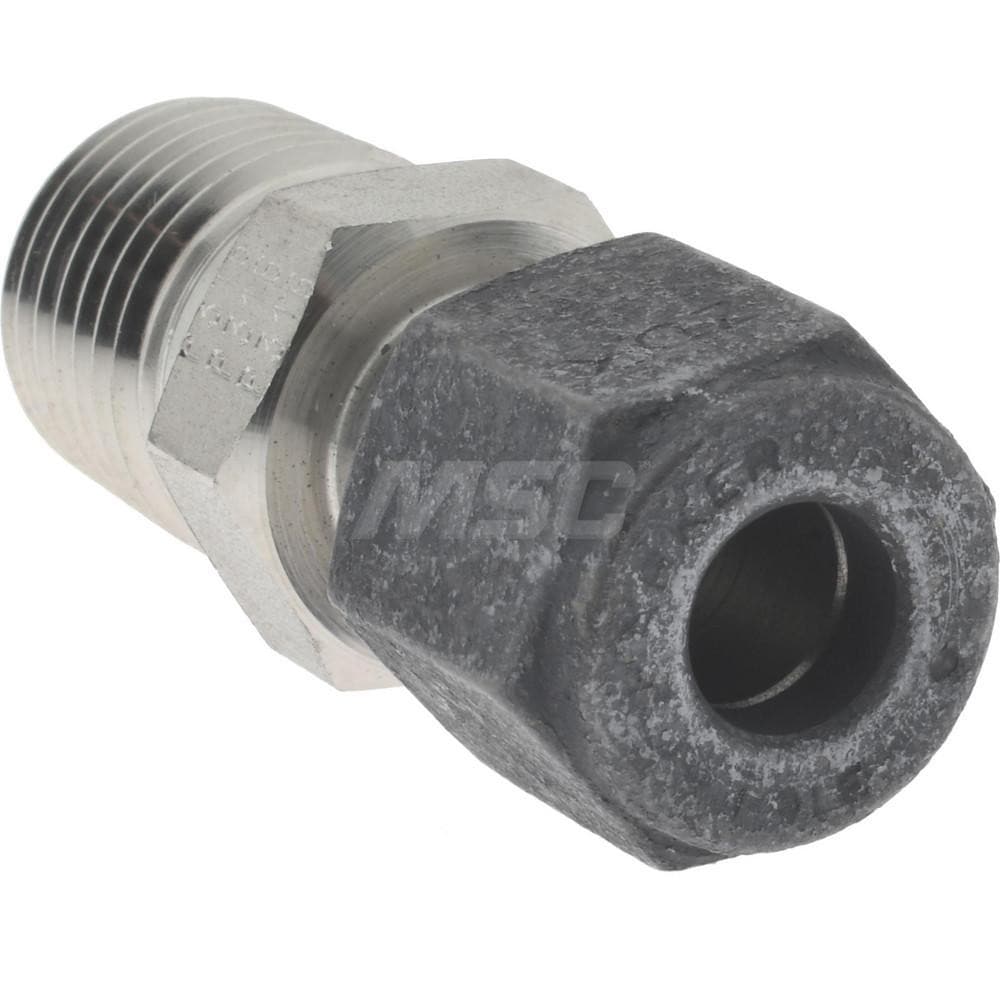 Parker - Compression Tube Connector: 1/4" Tube OD, Compression X MNPT ...