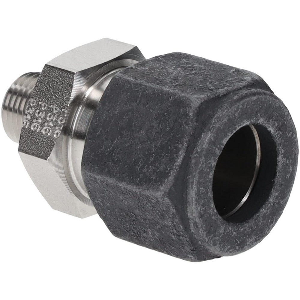 Compression Tube Connector: 1/8" Thread, Compression x MNPT