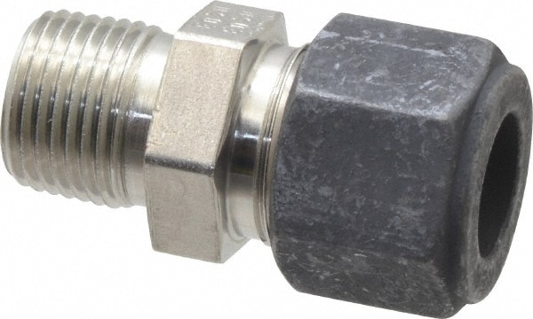 Parker 8-6 FBZ-SS Compression Tube Connector: 3/8" Thread, Compression x MNPT Image