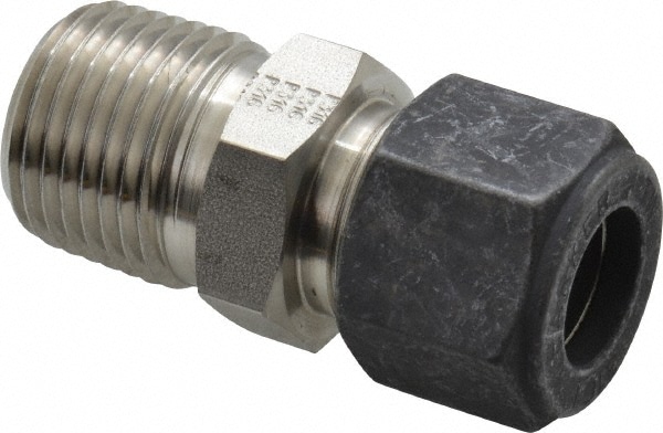 Parker 8-8 FBZ-SS Compression Tube Connector: 1/2" Thread, Compression x MNPT Image