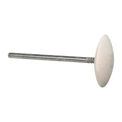 Mounted Polishing Bob: Knife Edge Wheel Shape, 7/8" Max Dia, 3/32" Shank Dia, Wool Felt