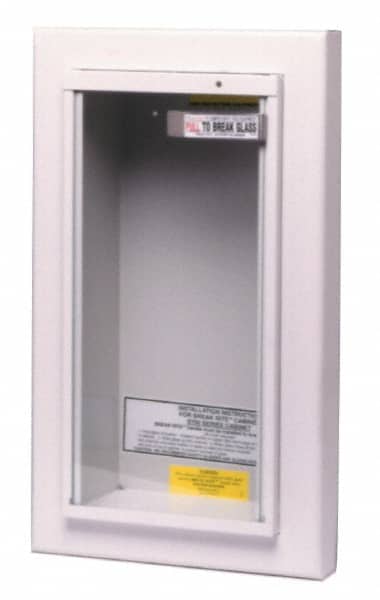 Fire Extinguisher Cabinets & Accessories; Cabinet Type: Fire Extinguisher Cabinet ; Mount Type: Semi-Recessed ; Maximum Extinguisher Capacity: 10.0 ; Maximum Extinguisher Capacity (Lb.): 10.00; 10.0 ; Cabinet Color: White ; Window Material: Tempered Glass