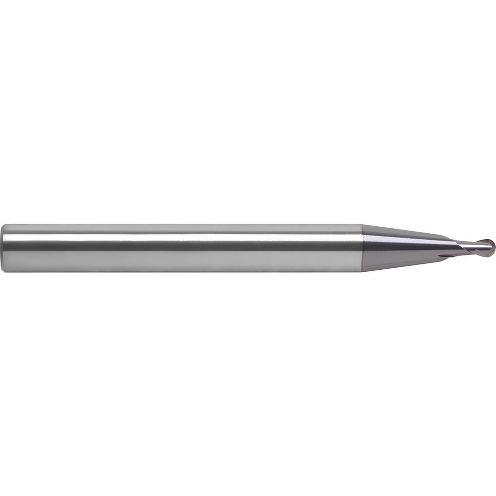 Ball End Mill: 0.1875" Dia, 0.1875" LOC, 2 Flute, Solid Carbide