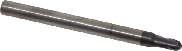 RobbJack DM-201-06 Ball End Mill: 0.1875" Dia, 0.1875" LOC, 2 Flute, Solid Carbide Image