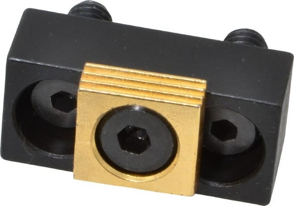 5/16-18 Screw Thread, 3/4" Wide x 1/2" High, Serrated & Smooth Steel Compact Style Screw Mount Toe Clamp