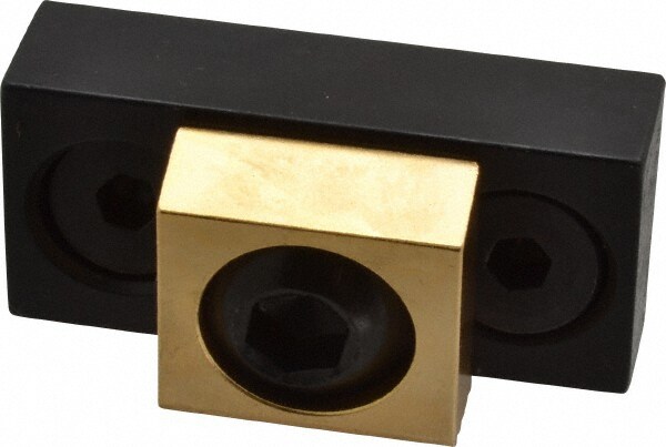 3/8-16 Screw Thread, 1" Wide x 0.45" High, Serrated & Smooth Steel Compact Style Screw Mount Toe Clamp