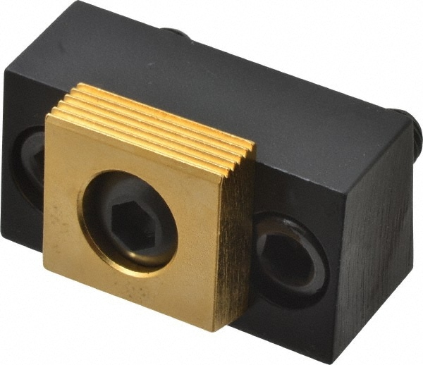 1/2-13 Screw Thread, 1-1/2" Wide x 0.99" High, Serrated & Smooth Steel Compact Style Screw Mount Toe Clamp