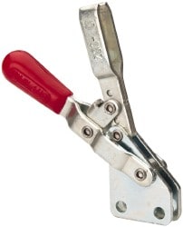 Manual Hold-Down Toggle Clamp: Vertical, 100 lb Capacity, U-Bar, Straight Base