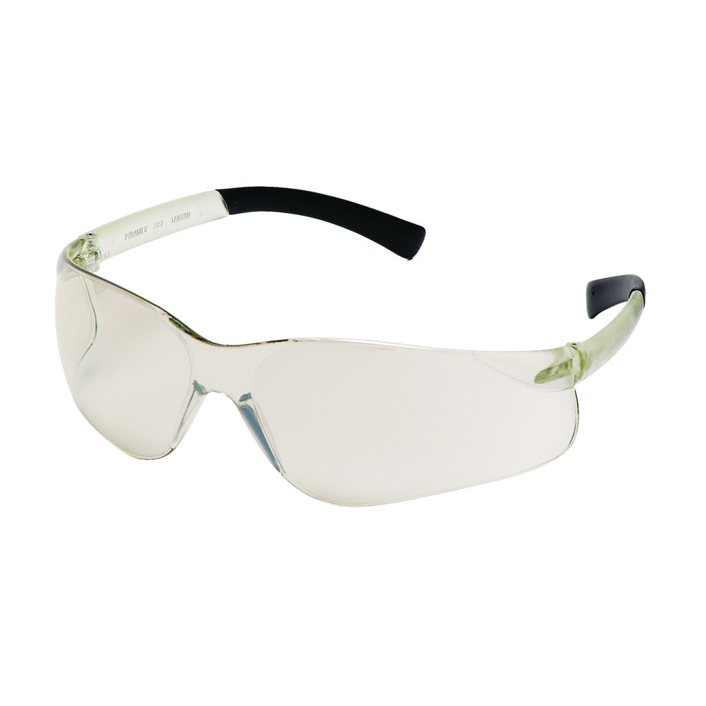 PYRAMEX | Ztek Safety Glasses: Scratch-Resistant, Polycarbonate, Clear Mirror Lenses, Frameless - Black Frame, Non-Adjustable Temples, Series Ztek