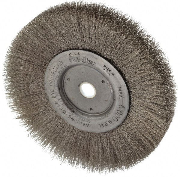 Weiler 93618 Wheel Brush: 6" Wheel Dia, Crimped 