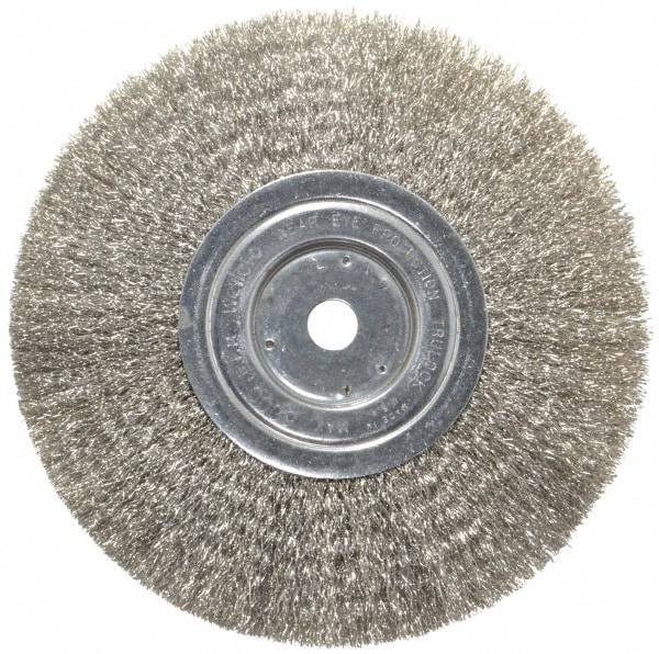 Weiler 93619 Wheel Brush: 8" Wheel Dia, Crimped 