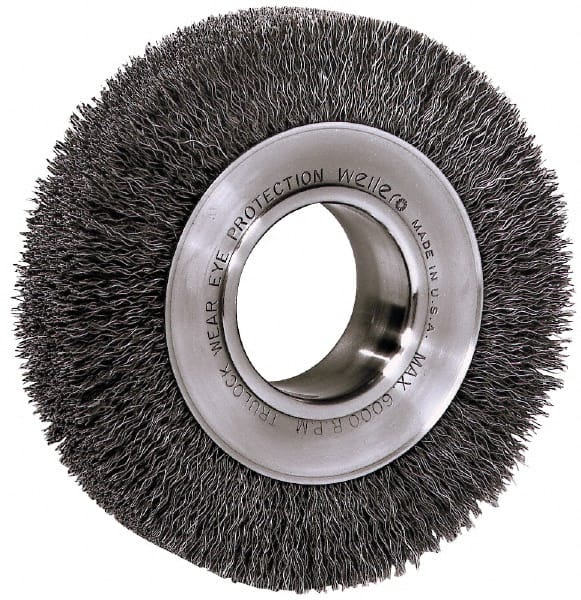 Baldor Reliance W82 Wheel Brush: 8" Wheel Dia, Crimped 
