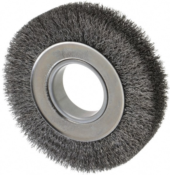 Weiler 93624 Wheel Brush: 6" Wheel Dia, Crimped 