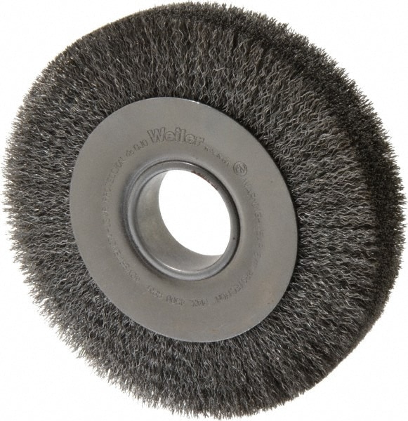 Weiler 93627 Wheel Brush: 8" Wheel Dia, Crimped 