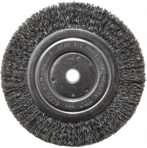 Weiler 93629 Wheel Brush: 6" Wheel Dia, Crimped 