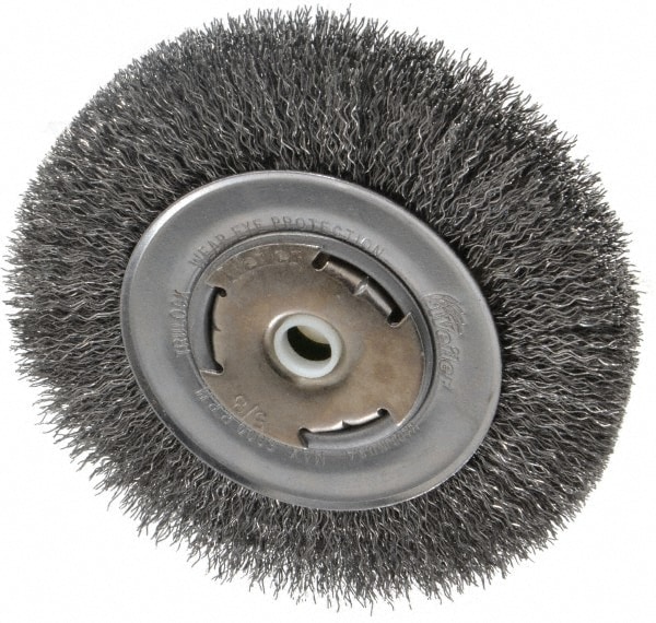 Weiler 93631 Wheel Brush: 6" Wheel Dia, Crimped 