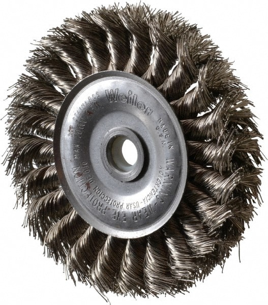 Weiler 94633 Wheel Brush: 4" Wheel Dia, Knotted Image