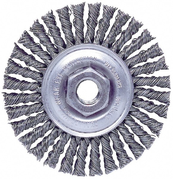 Weiler 94654 Wheel Brush: 4" Wheel Dia, Knotted Image