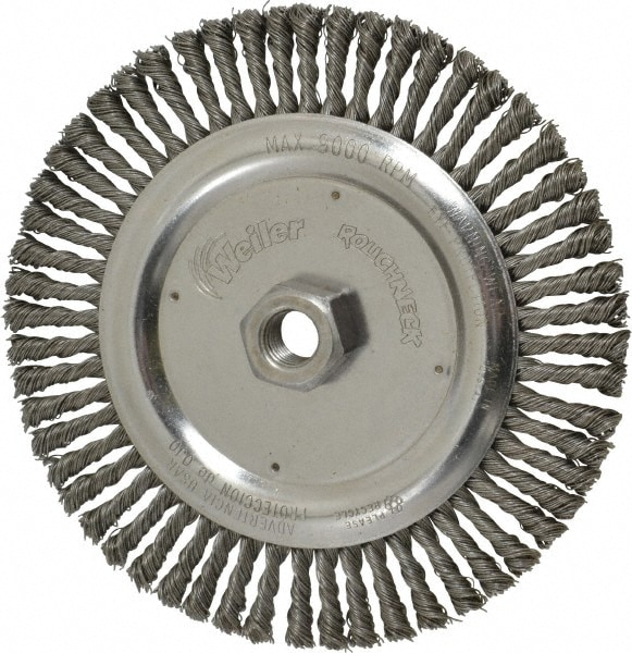 Weiler 94666 Wheel Brush: 6-7/8" Wheel Dia, Knotted 