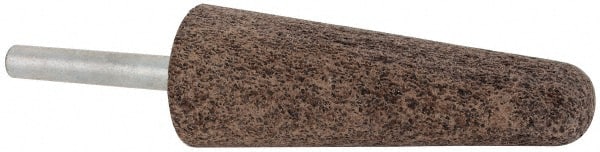 Cratex A3A36CXI 1/4 Mounted Point: 2-3/4" Thick, 1/4" Shank Dia, A3, 36 Grit, Very Coarse 