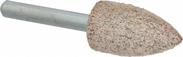Mounted Point: 1-1/4" Thick, 1/4" Shank Dia, A12, 36 Grit, Very Coarse