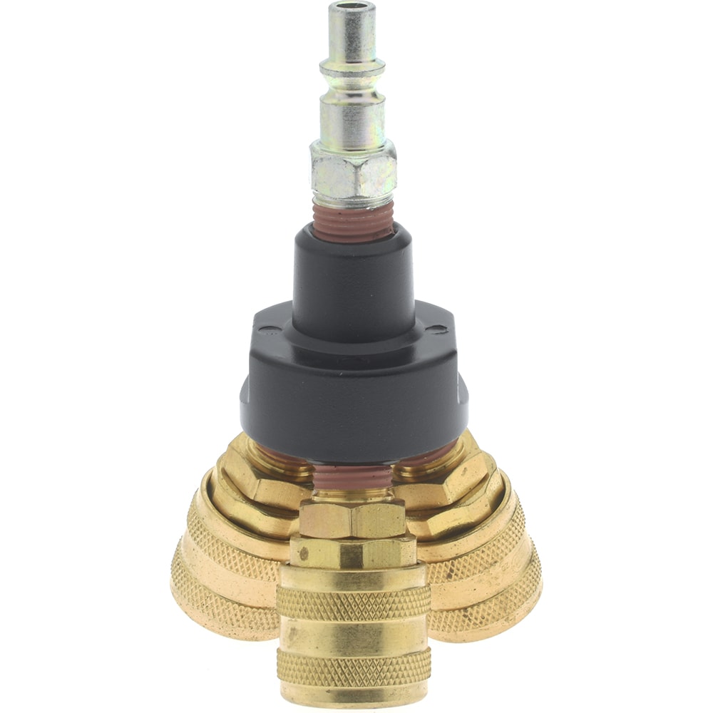 Value Collection 2631322530 Manifold: 1/4" Inlet, 1/4" Outlet, 1 Inlet Port, 3 Outlet Ports, 3" OAL, 3" OAW Image