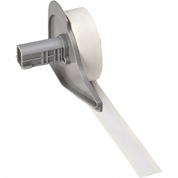 Label Maker Label: White, Vinyl, 1/2" OAW, 1 Roll