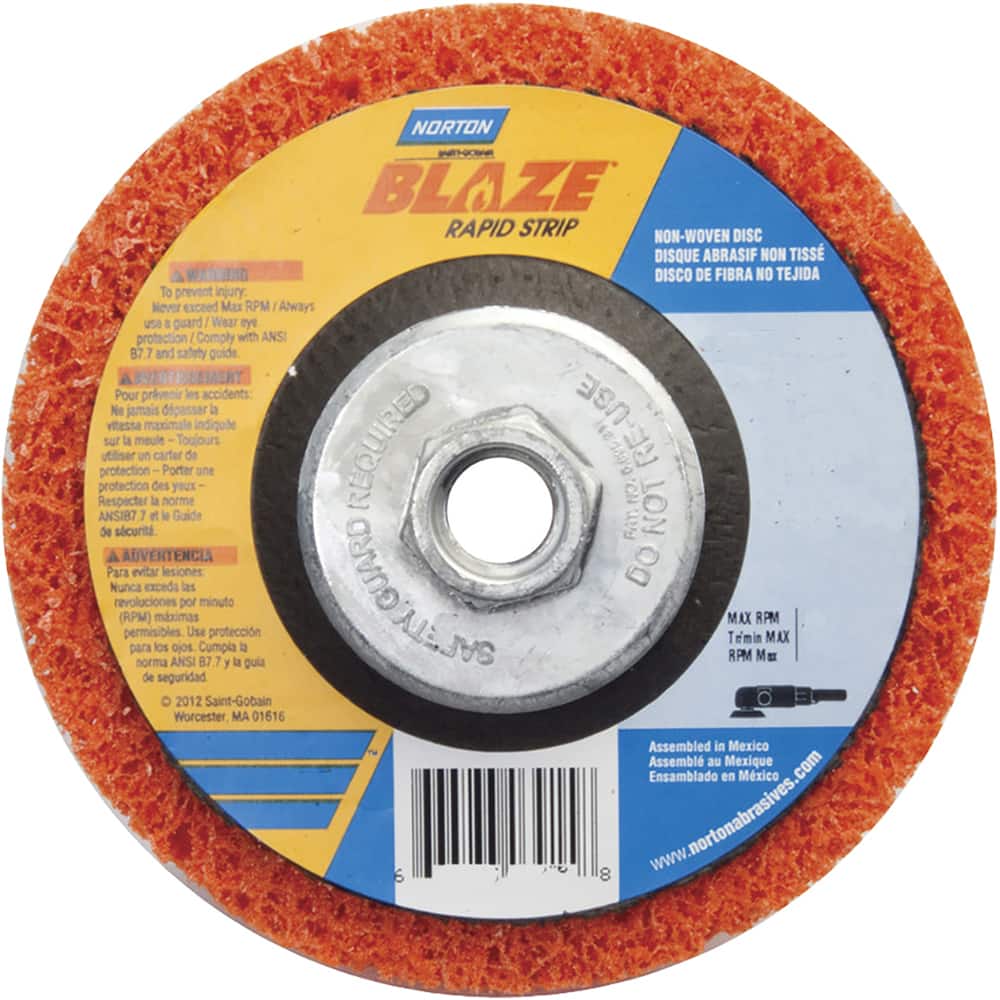 Deburring Disc: 4-1/2" Dia, Extra Coarse Grade, Aluminum Oxide/Ceramic