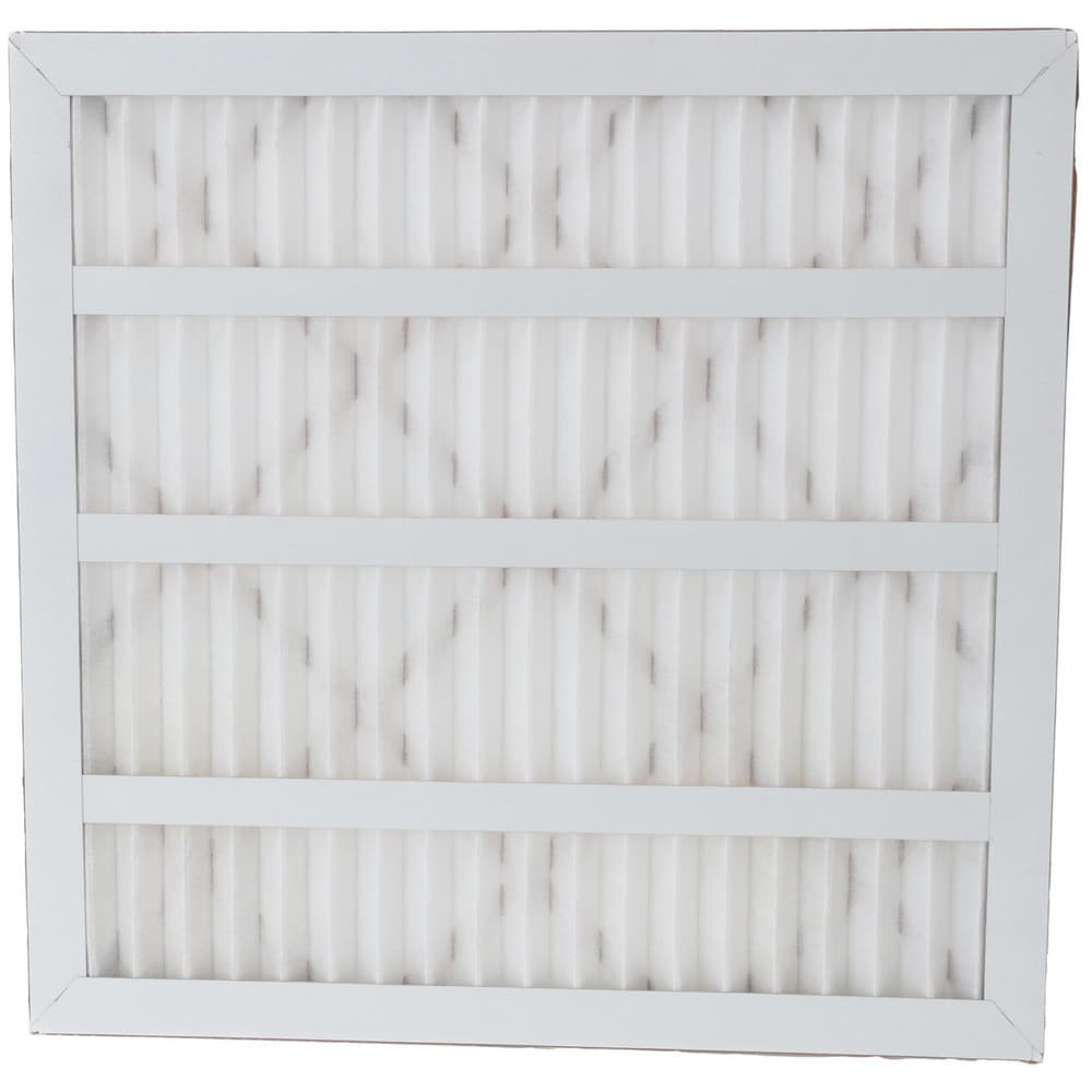 Pleated Air Filter: 20 x 20 x 1", MERV 8, 35 to 45% Efficiency, Wireless Pleated
