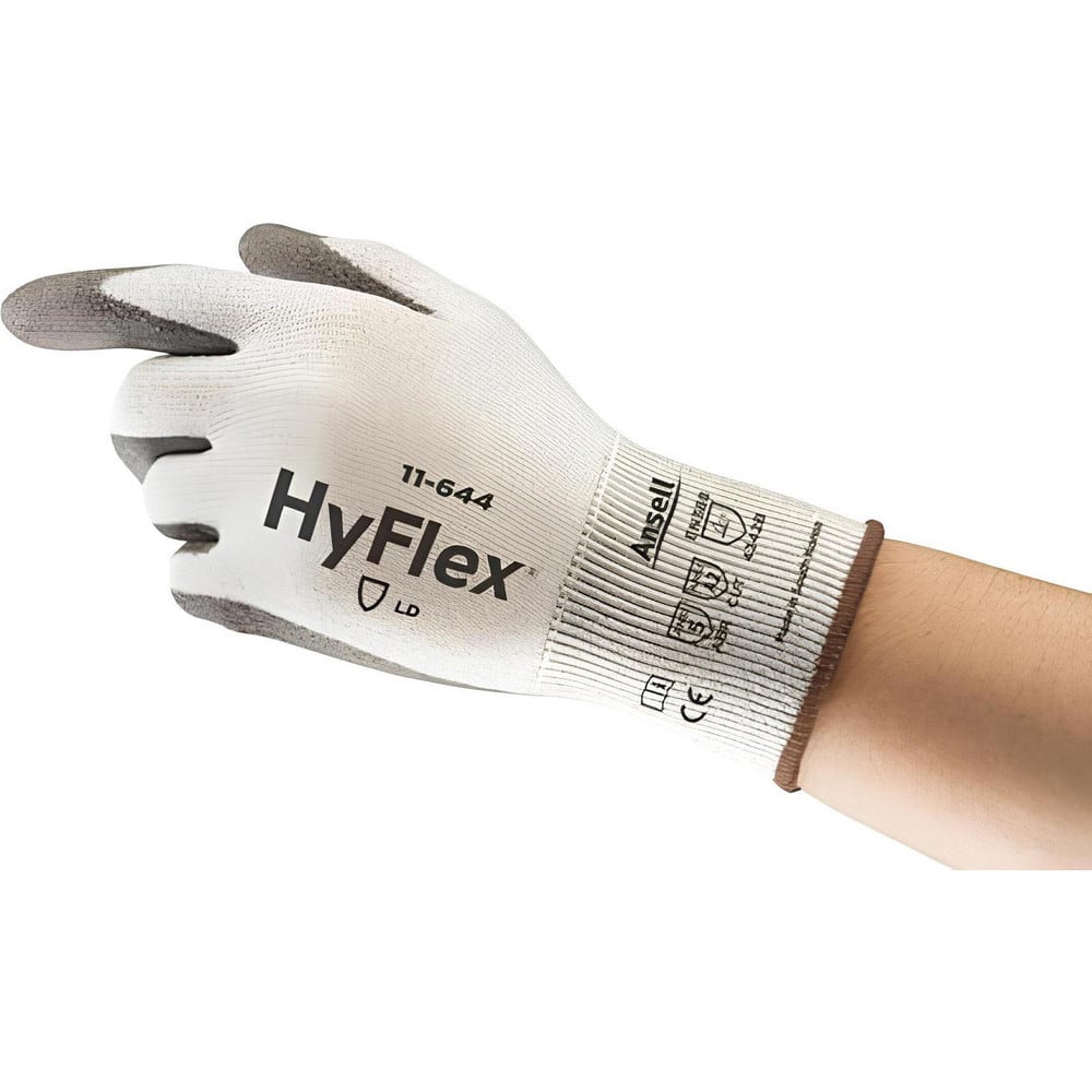 Cut-Resistant Gloves: Size Medium, ANSI Cut A2, ANSI Puncture 4, Polyurethane, Series 11-644