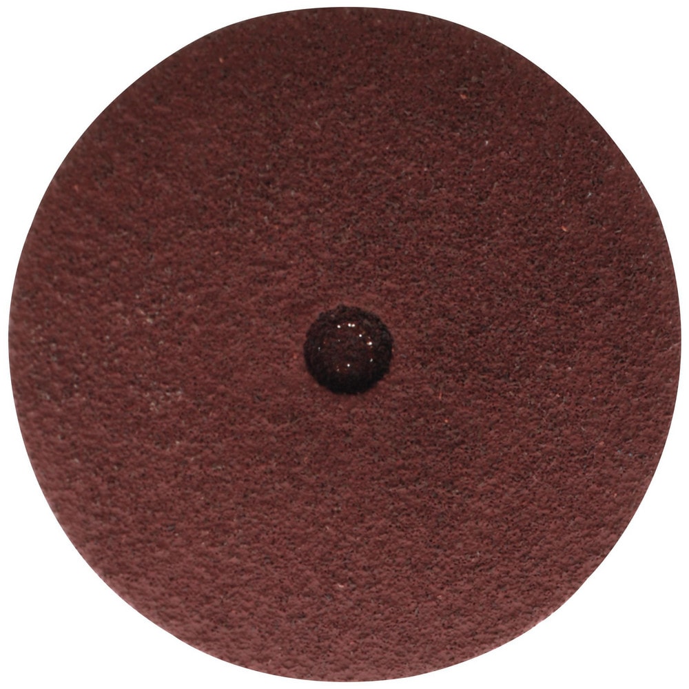 Quick-Change Disc: 3" Dia, 60 Grit, Aluminum Oxide, Coated