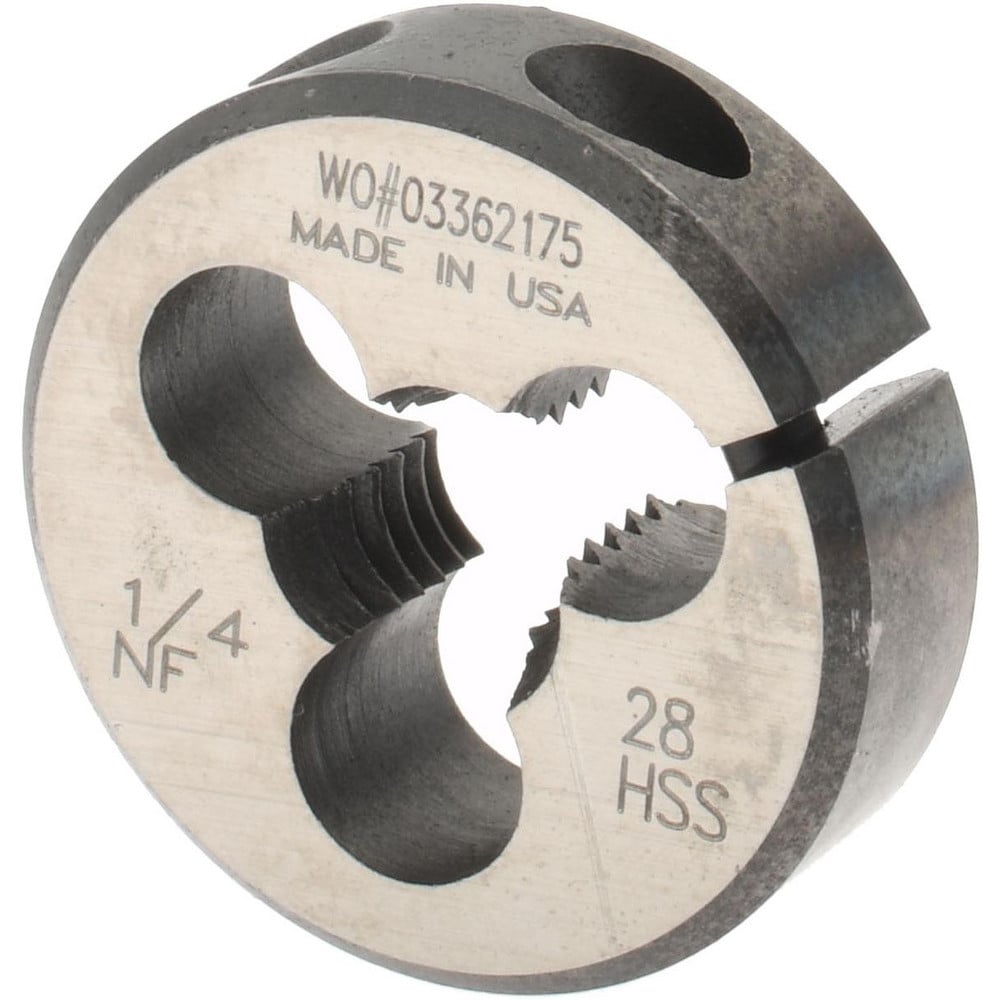 Round Die: 1/4-28, High Speed Steel