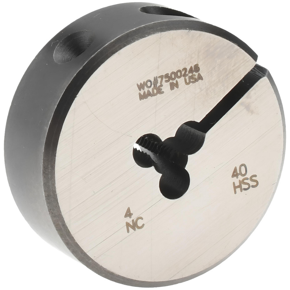 Round Die: #4-40, 1" OD, High Speed Steel