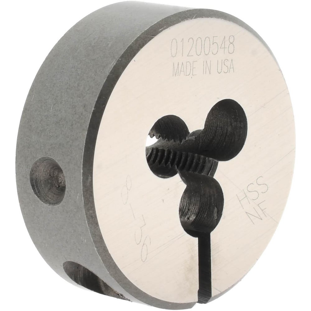Round Die: #8-36, 1" OD, High Speed Steel