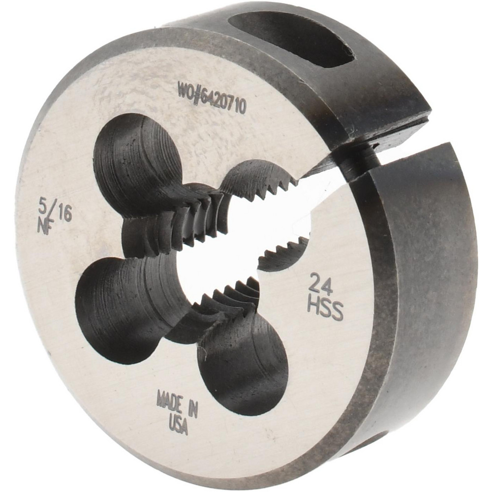 Round Die: 5/16-24, 1" OD, High Speed Steel