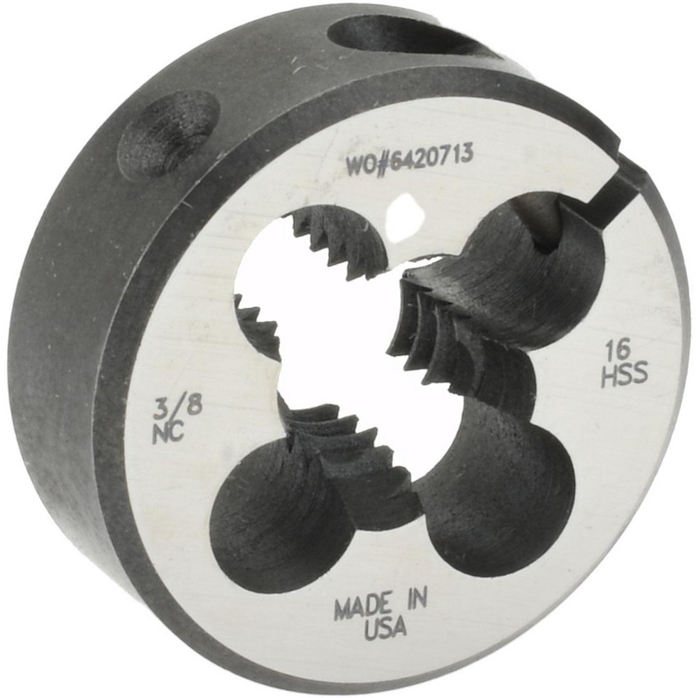 Round Die: 3/8-16, 3/8" OD, High Speed Steel