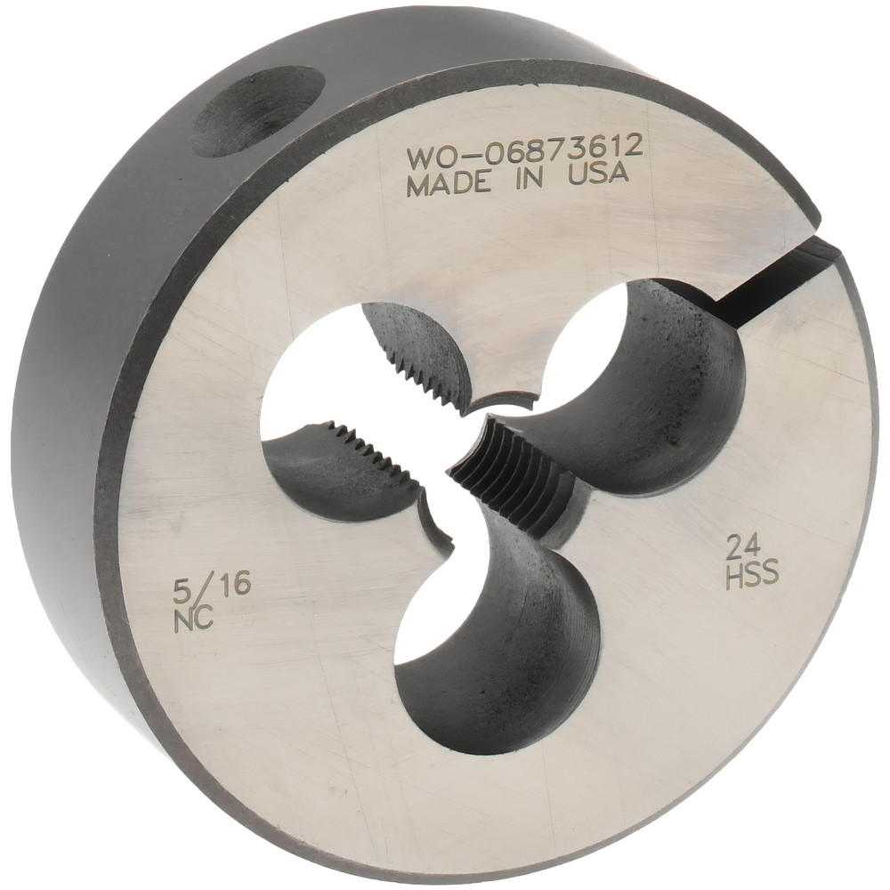 Round Die: 5/16-24, High Speed Steel