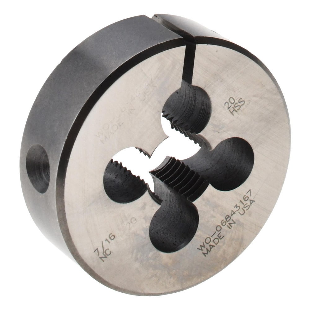 Round Die: 7/16-20, High Speed Steel