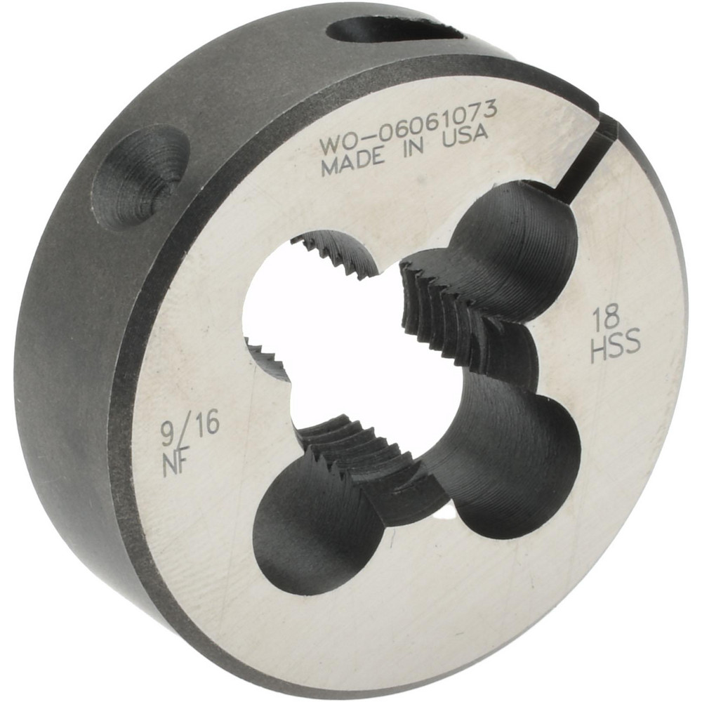 Round Die: 9/16-18, High Speed Steel