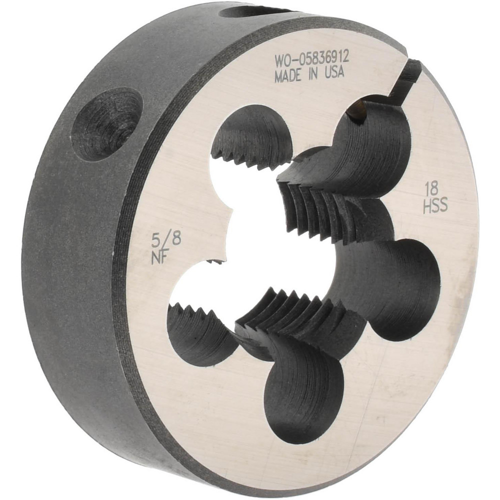 Round Die: 5/8-18, High Speed Steel