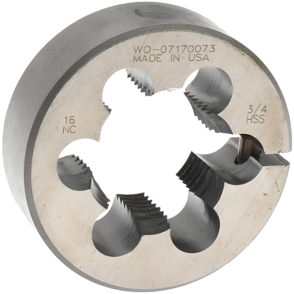 Round Die: 3/4-16, High Speed Steel