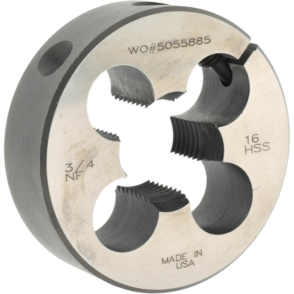 Round Die: 3/4-16, 2" OD, High Speed Steel
