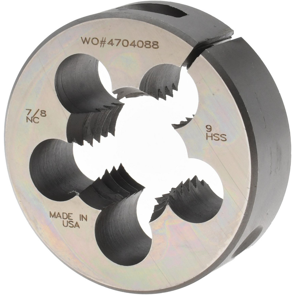 Round Die: 7/8-9, 2" OD, High Speed Steel
