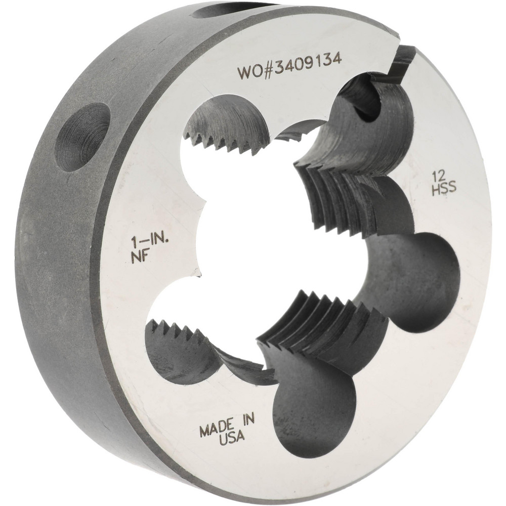 Round Die: 1-12, 2" OD, High Speed Steel