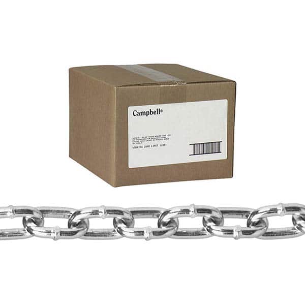 Welded Chain; Load Capacity (Lb. - 3 Decimals): 390 ; Link Type: Machine ; Overall Length: 100cm; 100in; 100yd; 100mm; 100m; 100ft ; Inside Length (Decimal Inch): 0.6300 ; Inside Length (mm): 0.63 ; Type: Machine