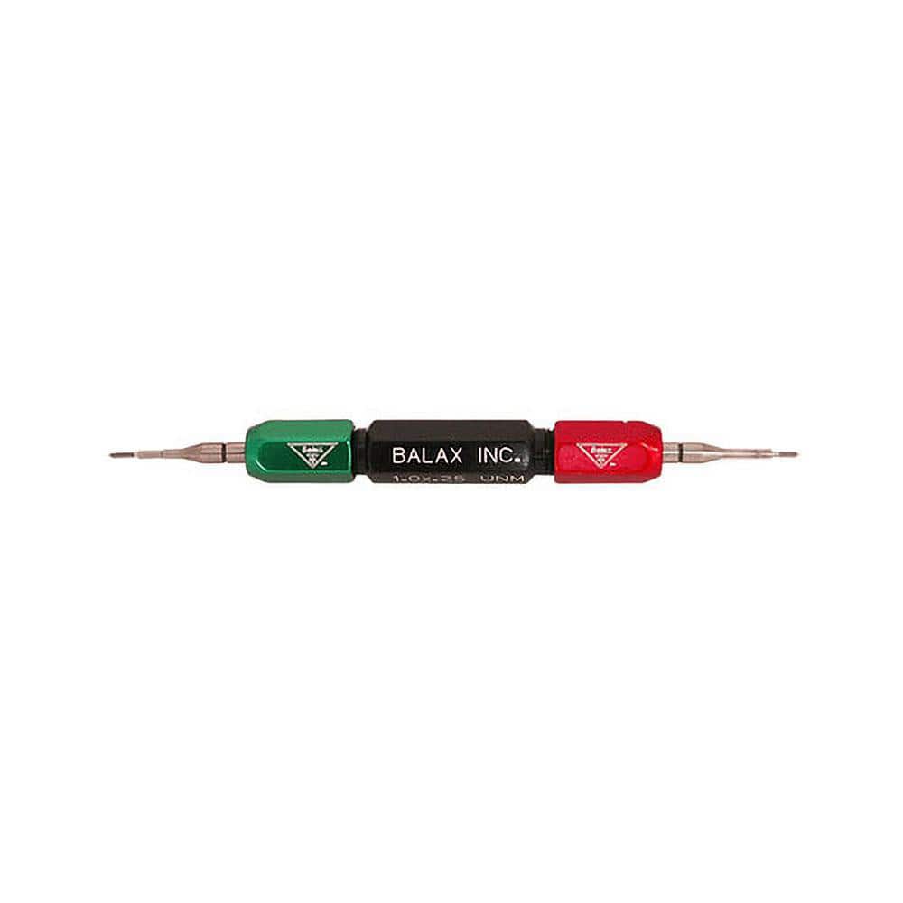 Balax 90568-000 2 Piece, 00-96 Thread Size, High Speed Tool Steel Miniature Plug Thread Go No Go Gage Set 