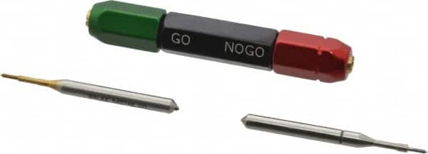 Balax 90538-000 2 Piece, M1.00 x 0.250 Thread Size, High Speed Tool Steel Miniature Plug Thread Go No Go Gage Set 