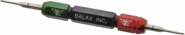 Balax 90544-000 2 Piece, M1.10 x 0.250 Thread Size, High Speed Tool Steel Miniature Plug Thread Go No Go Gage Set 